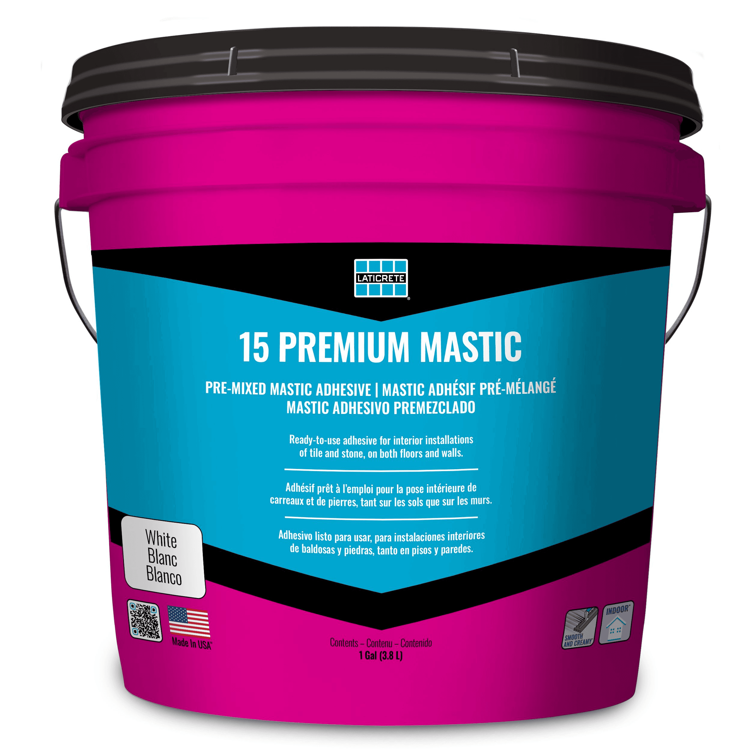Premium tile mastic 1 gallon pail